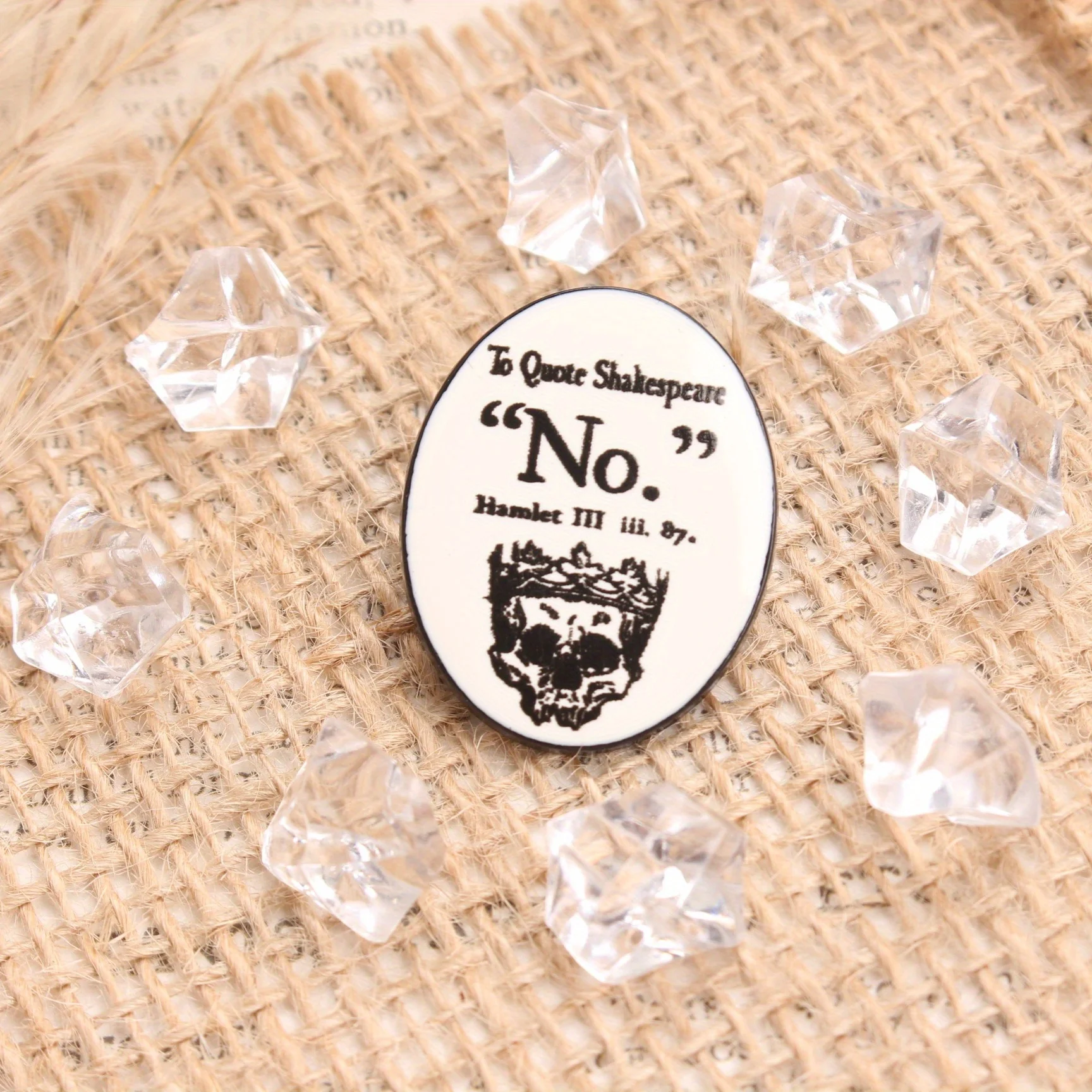 Creative Literary Style Brooch | “To...” Unique Punk-inspired Skull Design with Quote,Perfect for Clothing.  Gift for Friends.