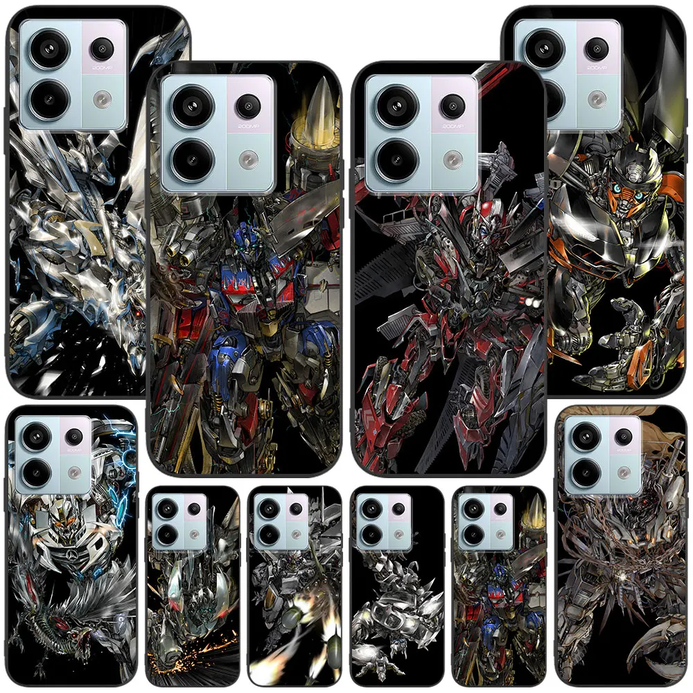 Optimus Prime Cybertron Sentinel Prime Case for Xiaomi Redmi 10A 10C 9C 12C 9A 9i 10 12 9 9T K40 Pro Black Soft TPU Phone Cover