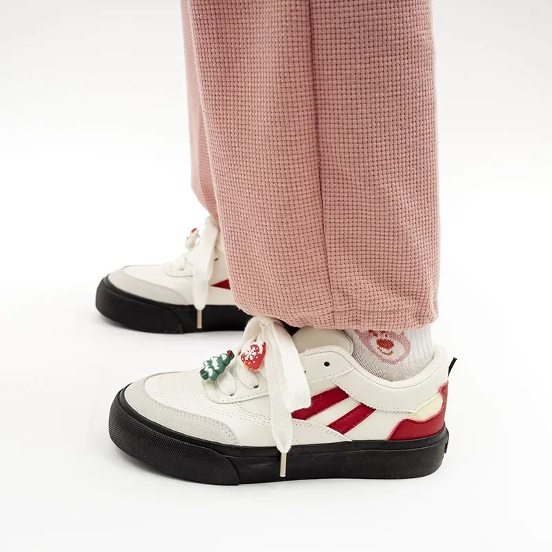 

Concise Women's Vulcanized Shoes 2025 Leather Women's Flat Shoes High Quality Lace-up Trend Walking Ladies Shoe Zapatos De Mujer