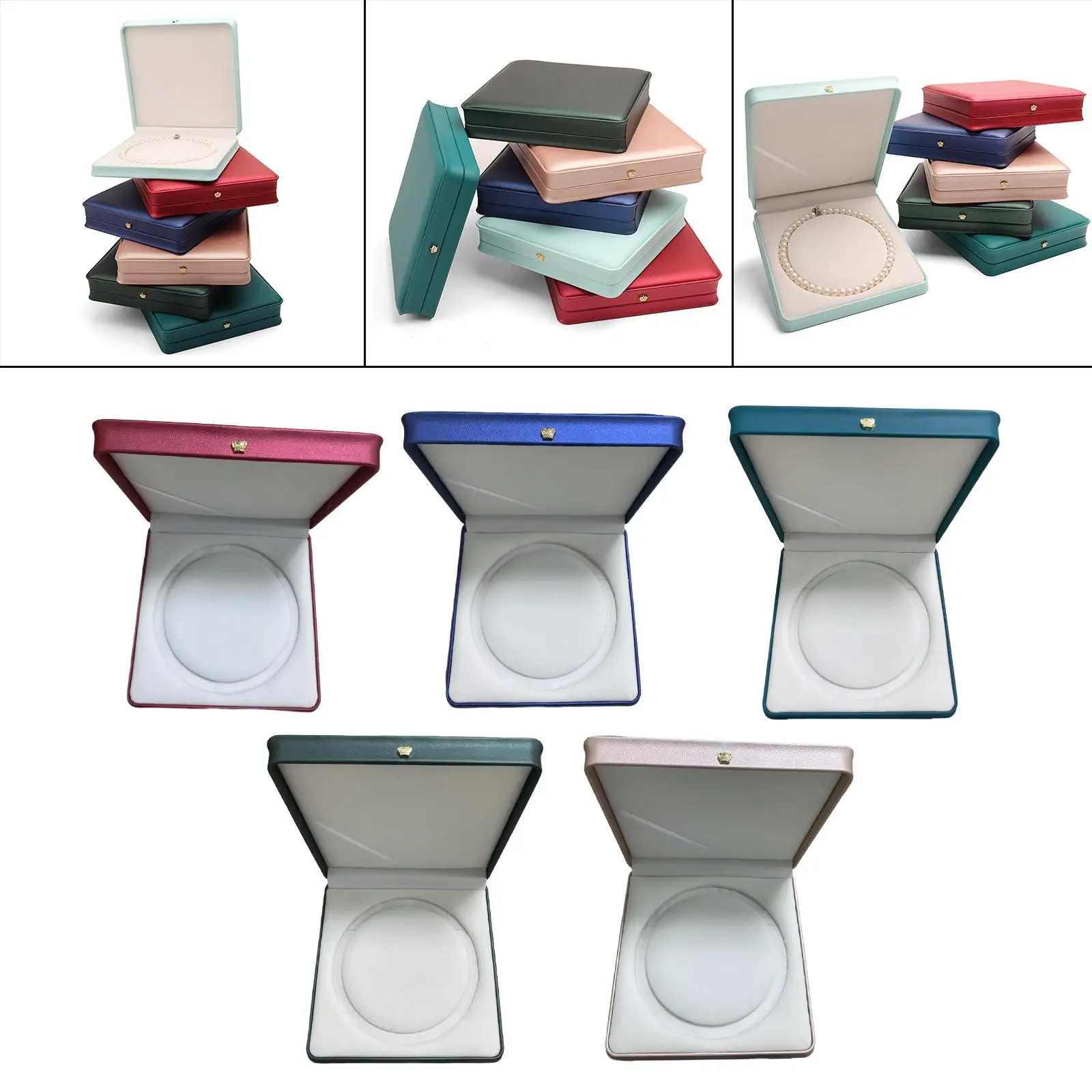 Pudełko na naszyjnik na naszyjnik z pereł Pudełko na biżuterię dla dziewcząt zaręczynowych