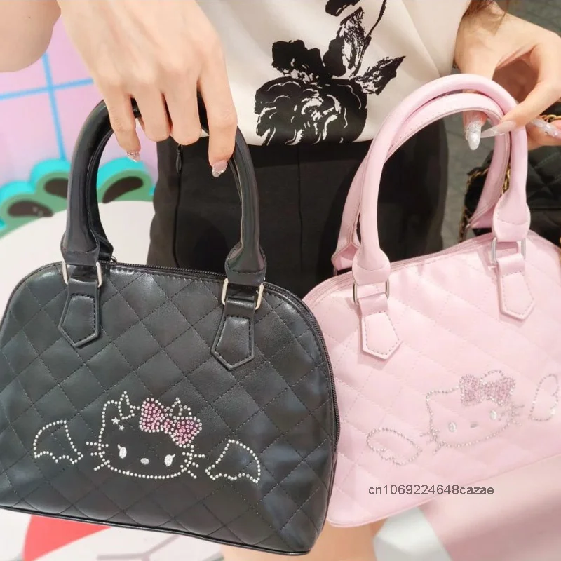 Hello Kitty Cartoon Large Capacity Fashion Tote Bag Versatile Commuter Casual Crossbody Bag Korean Version Simple Trend Handbag