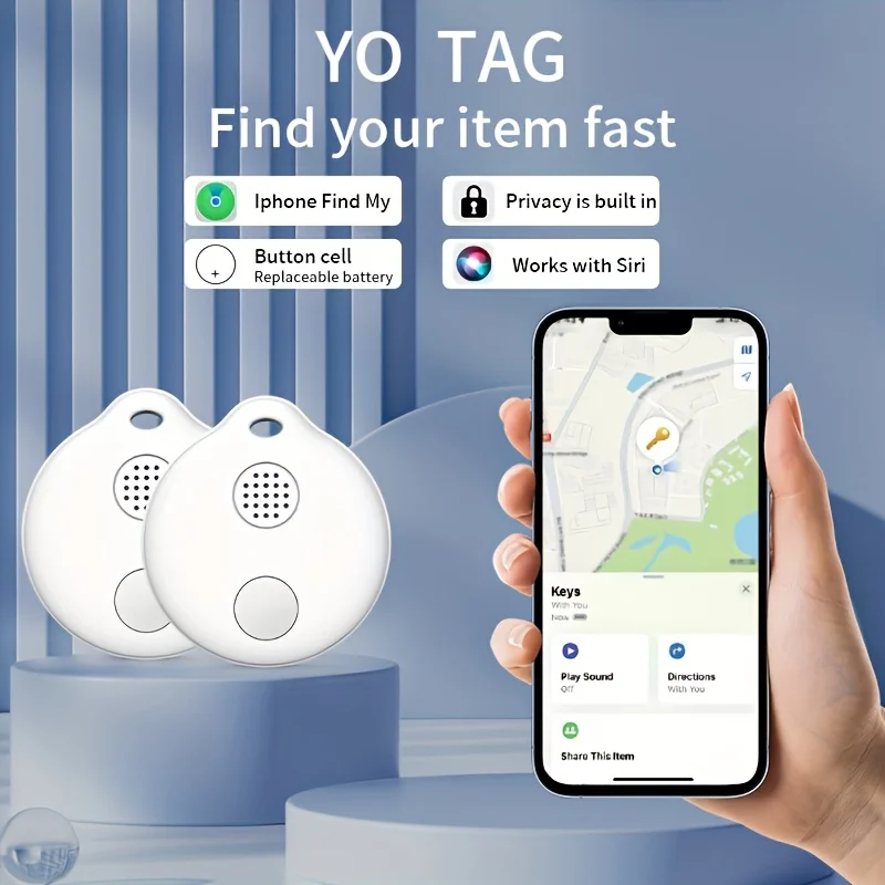 

2Pcs Pet Anti-Loss Device Tracker Smart Wireless Luggage Tracker GPS Tracker Suitable For Kittens/Puppies/Cars/Wallets/Luggage