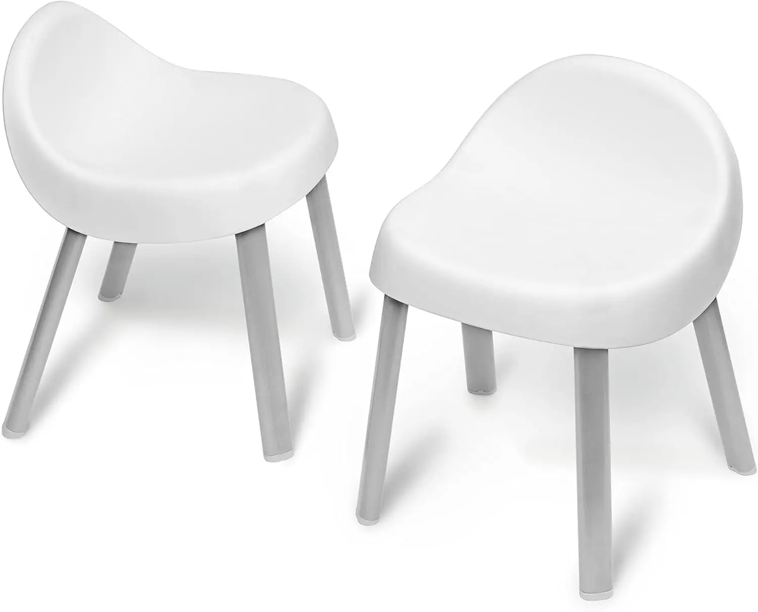 

Set of 2 White Metal Activity Chairs for Toddlers, Durable and Fun Kids Furniture