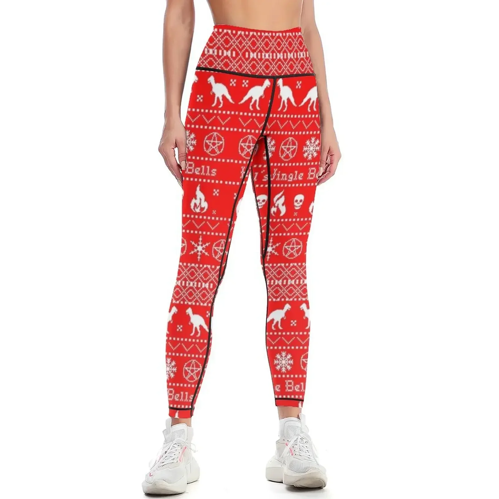 

Hell's Jingle Bells Leggings leggins push up woman sportswear woman gym 2025 sport legging flared Womens Leggings