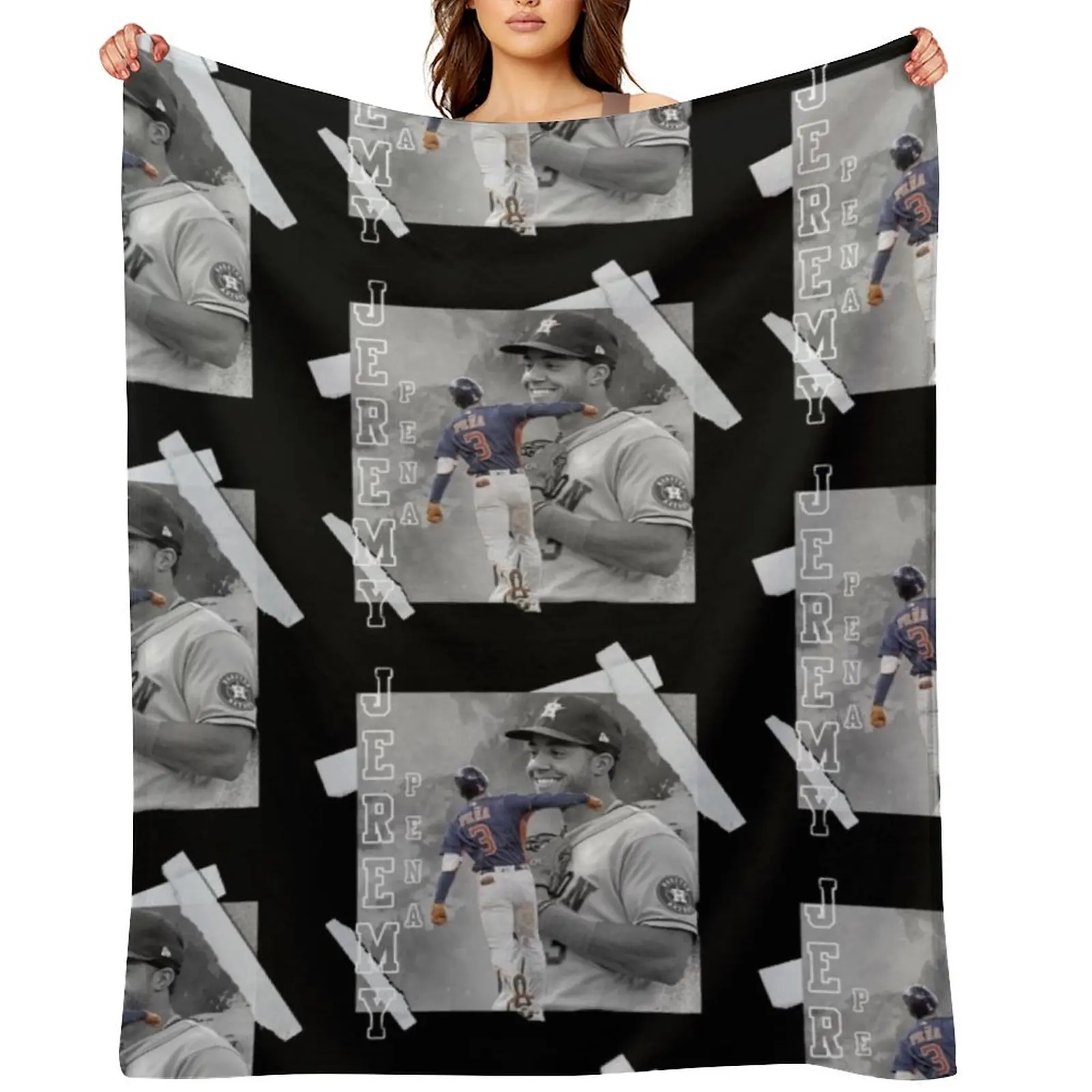 

Jeremy Pena Throw Blanket Flannel Flannels Retros Luxury Thicken Blankets