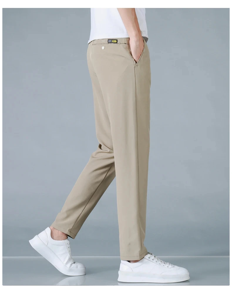 Herren Freizeithosen Korea Mode Sommer Slim Fit Hosen Hochwertige Elastische Taille Gerade Golf Sporthosen Herrenbekleidung – Detail 16