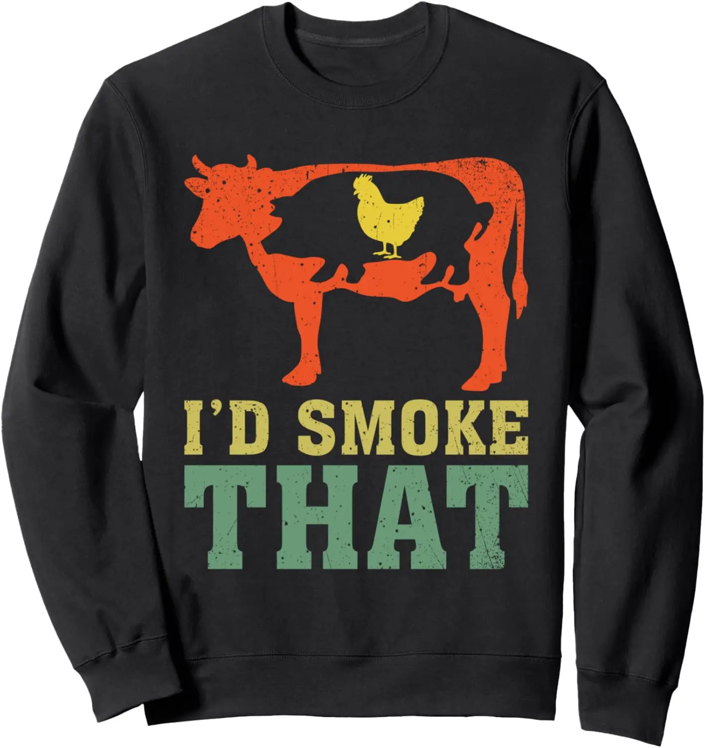 Grilling Smoking Bbq Barbeque Cooking Vintage MM Sweatshirt