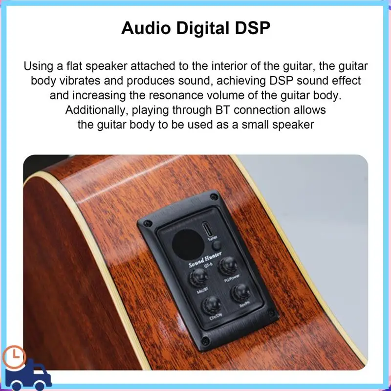 

Latest For DSP Resonance Sound Pickup Guitar Resonant Pickup For Guitar With External Microphone Anti-Howling BT Guitar Pickup