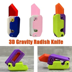 3D Gravity Radish Knife Cube Jumping Decompression Children's Radish Knife Small Toy Radish Comb Decompression Gift Mini Mold