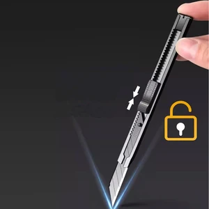 Deli 9 mm Sharp de 30 grados cuchillo utilitario de metal Caja de acero inoxidable Cortador SK5 CARRO DE CARRO DE CARON DE CARON DE CARCE 12 mejores ventas Matt Cutter - №4