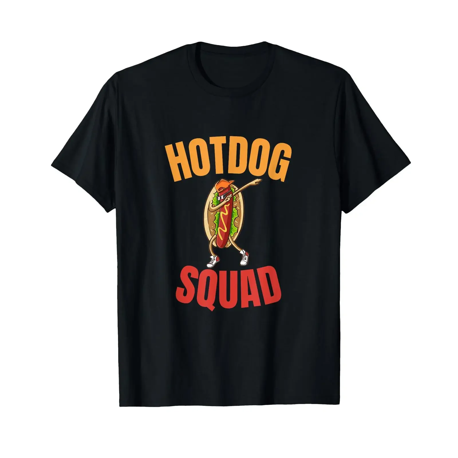 Funny Hot Dog Squad T Shirt black vintage Washed Stylish Top For Everyday Wear Casual Breathable fashion Unisex Versatile