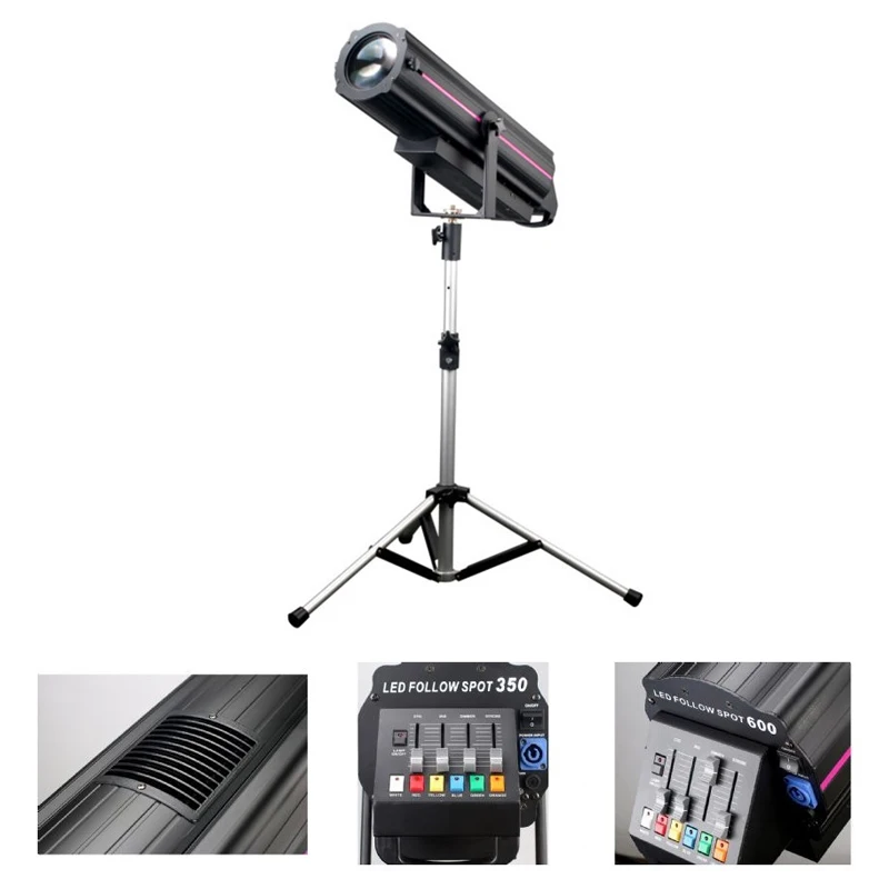 Sunart 600W Follow Spot Stage Effect Lighting For DJ Disco Wedding Events Show Concert DMX Control Lamp RGBW A O 5 Colors