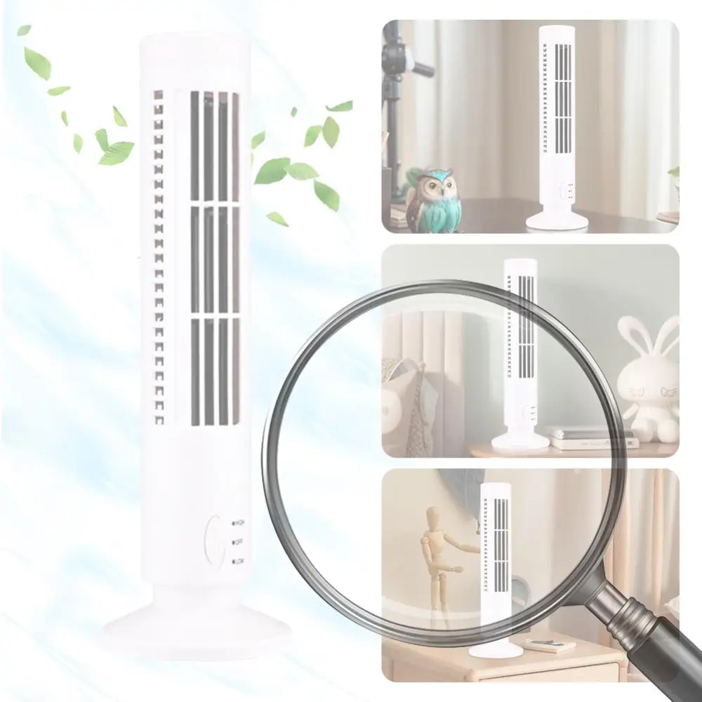 

2-скоростной безлопастной напольный вентилятор-башня с LED-подсветкой, портативный электрический вентилятор для гостиной, спальни, офиса