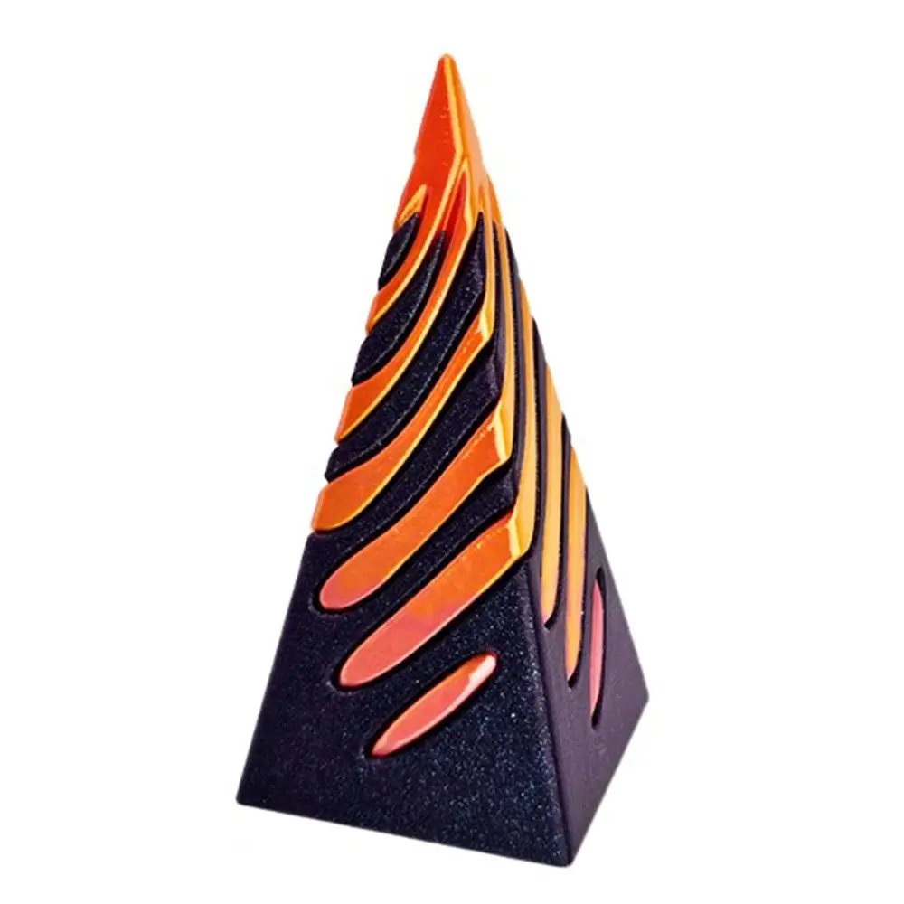 Impossible Pyramid Spiral Cone Toy Mini Model Figurine Thread Illusion Pass Through Pyramid Fidget Toy Adults Children Gift