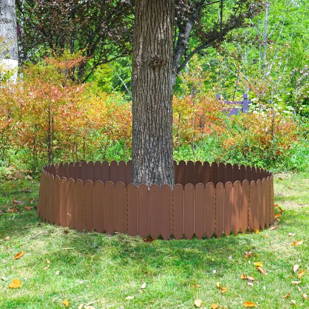 Garden Edging Fence Border Plastic Landscape Barrier For Lawn Flower Bed Path Separation Durable Decorative Yard Strip