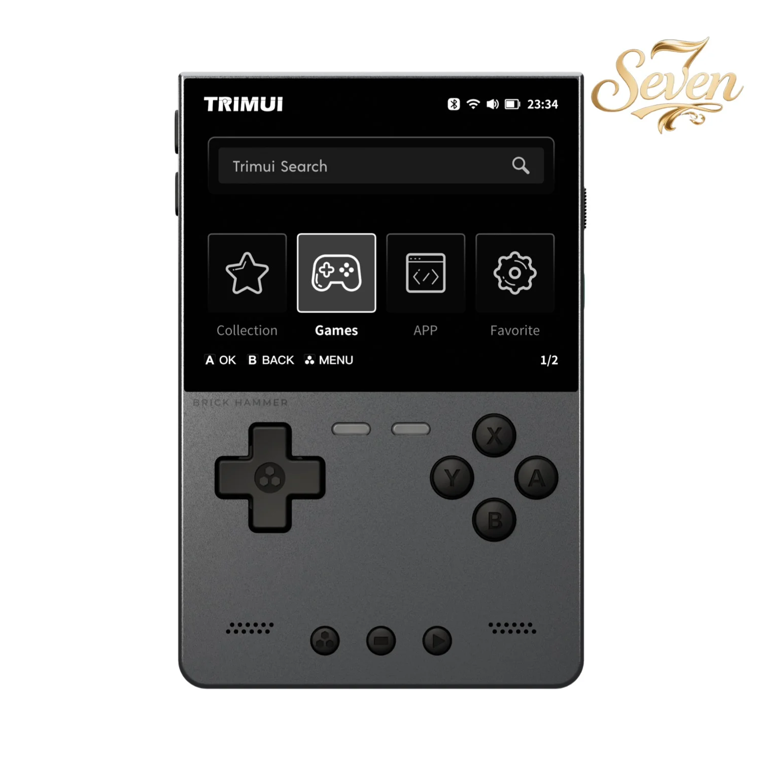 TRIMUI BRICK HAMMER ريترو وحدة تحكم بجهاز لعب محمول 3.2 IPS شاشة نظام لينكس CNC كامل المعادن المحمولة جهاز ألعاب الفيديو هدية #2