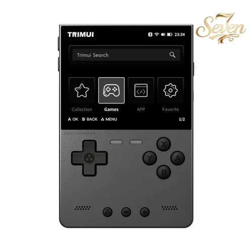 Imagen 2 del producto TRIMUI BRICK HAMMER-consola de juegos portátil Retro, pantalla IPS 3,2, sistema Linux CNC, dispositivo de videojuegos portátil de Metal completo, regalo