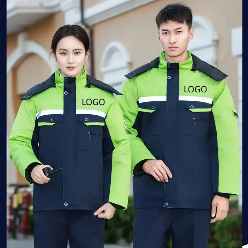 Gas Station Anti-static Splice Workwear Men Thick Factory Workshop Auto Repair Machinery Welding Clothes Reflective Print LOGO