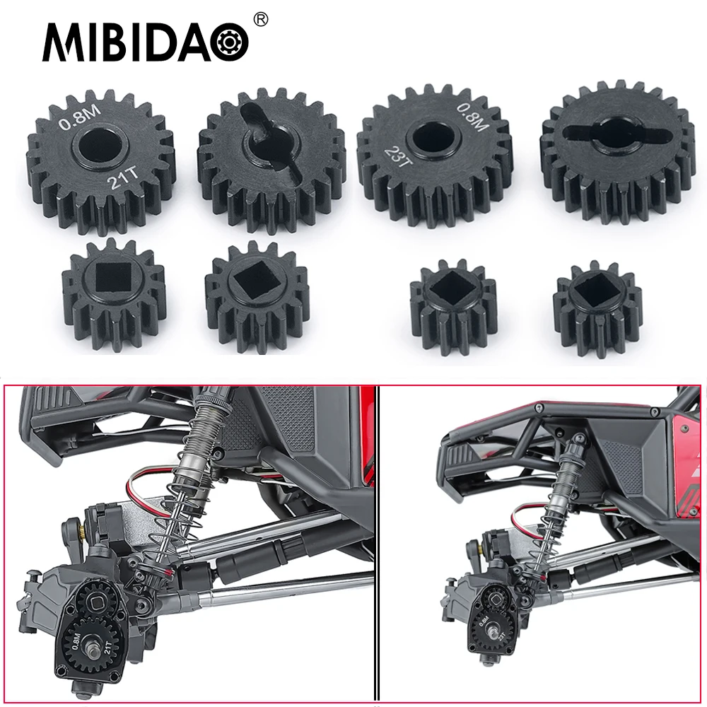 MIBIDAO 0.8M 14 + 21T/12 + 23T ingranaggio asse differenziale per Axial AXI03000 AXI03004 Capra UTB 1/10 RC Buggy modello parti di aggiornamento