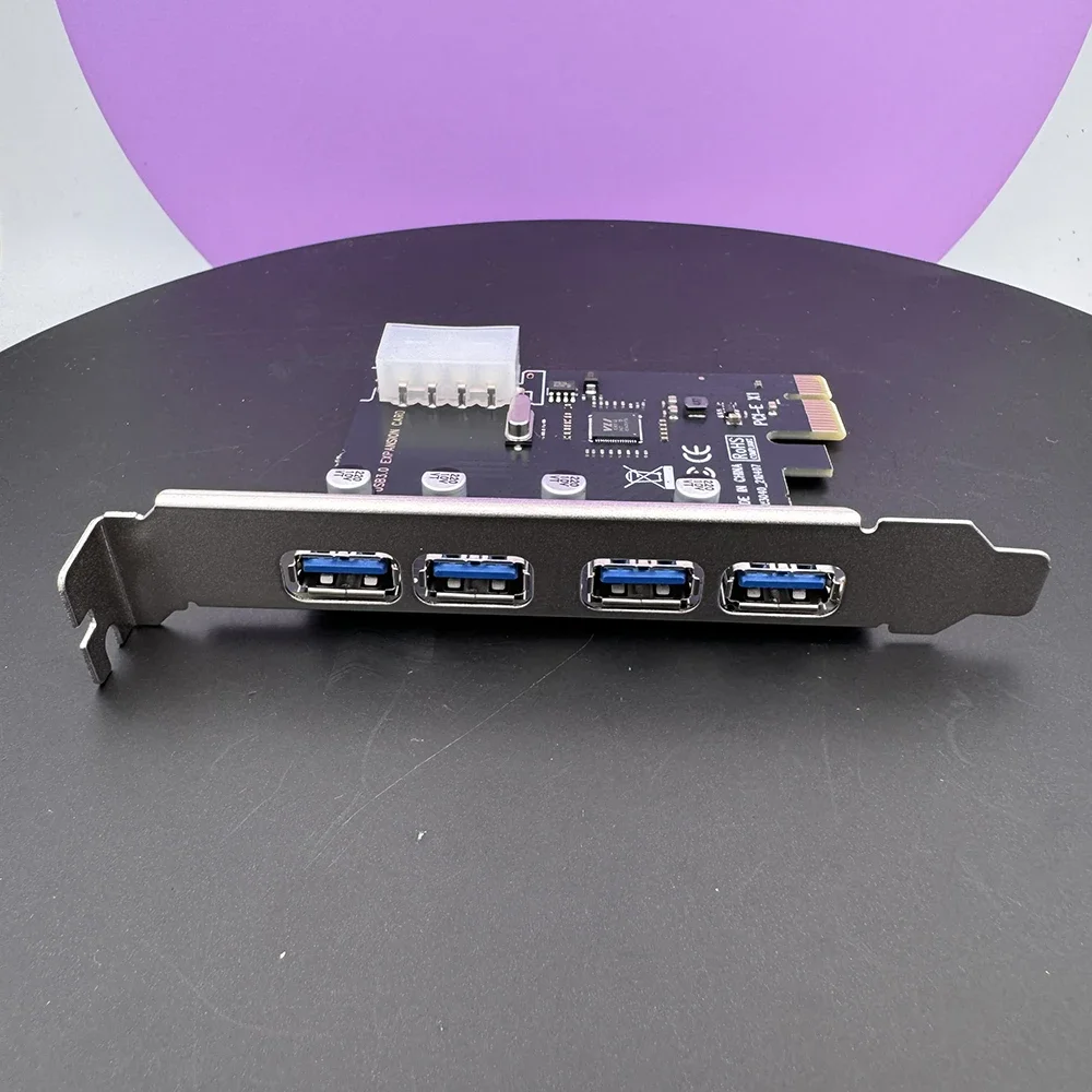4-poorts USB 3.0 PCI-e-uitbreidingskaart PCI express PCIe USB 3.0 hubadapter 4-poorts USB3.0-controller USB 3.0 PCI e PCIe express 1x