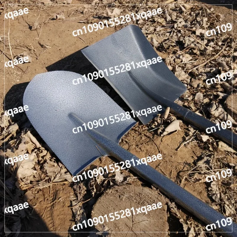 Manganese Steel Shovel - Pointed & Square Head - Heavy Duty Multipurpose Tool for Farm, Tree Planting & Digging, Large Size