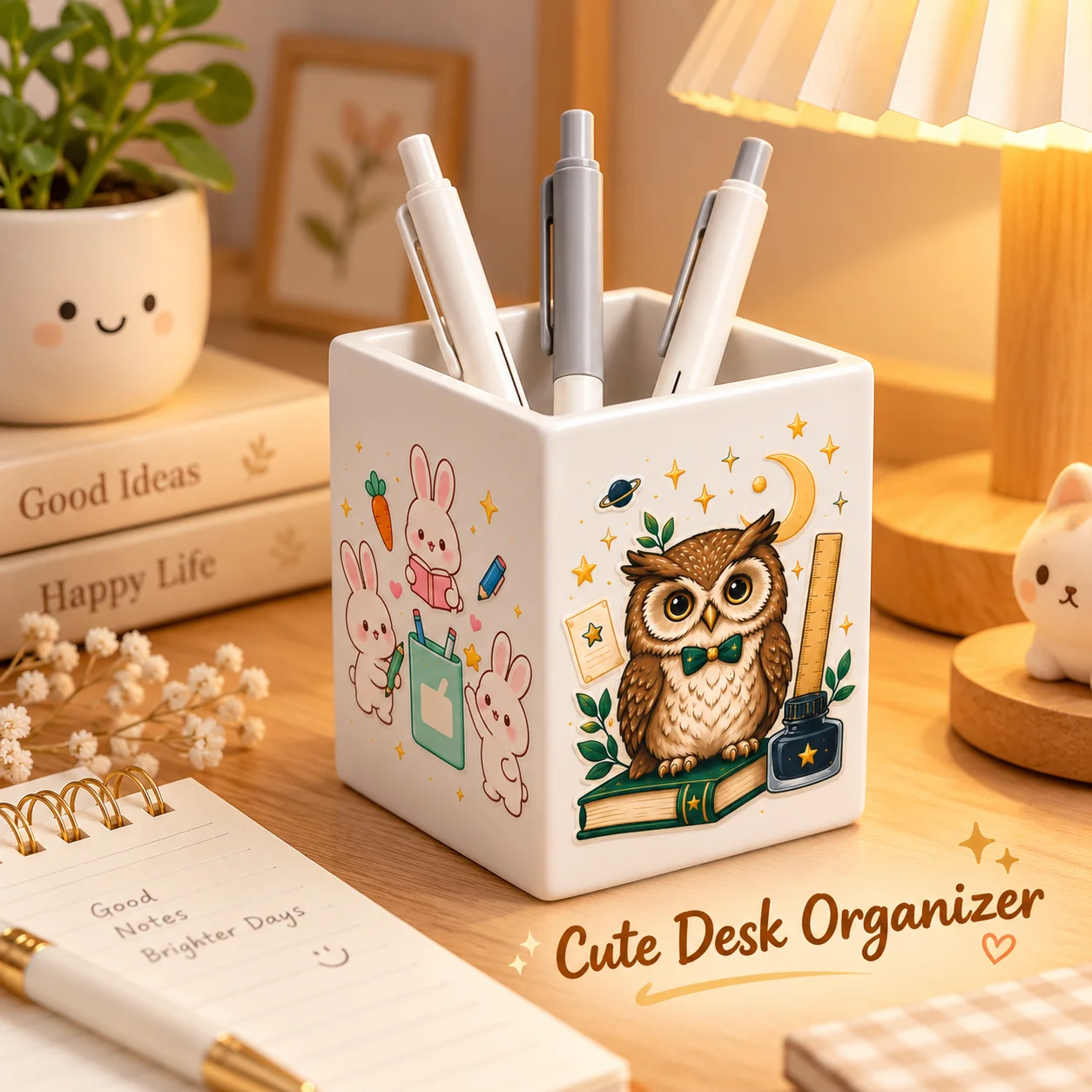 Custom Photo Pen Holder Personalized Desk Organizer UV Printed Storage Cup Office School Supplies Gift for Students