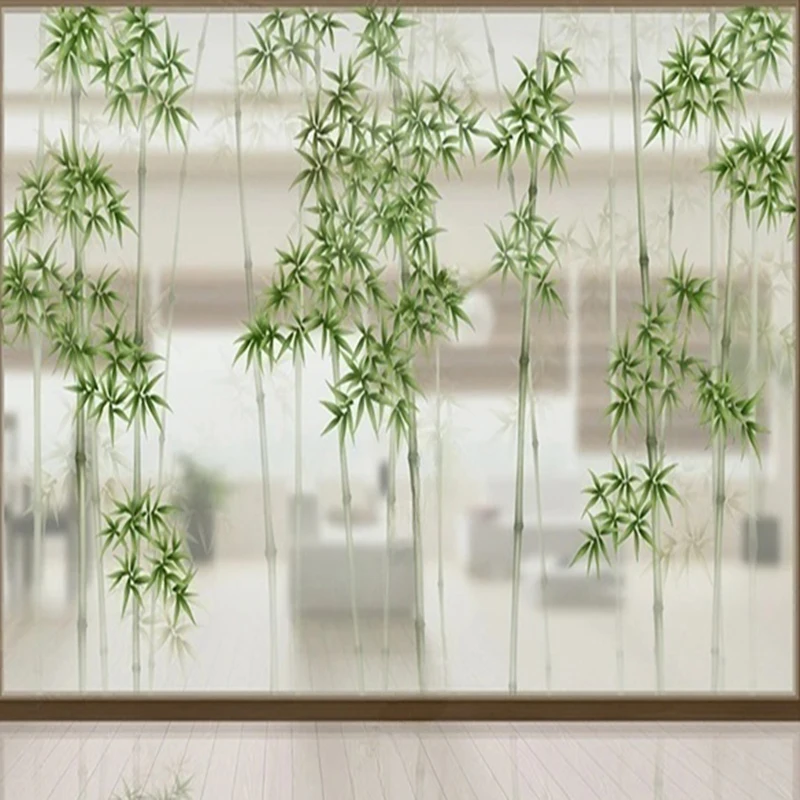 

Custom New Chinese Style Wall Mural - Bamboo Pattern Wallpaper for Living Room & Bedroom Wall Art Background Home & Office Decor