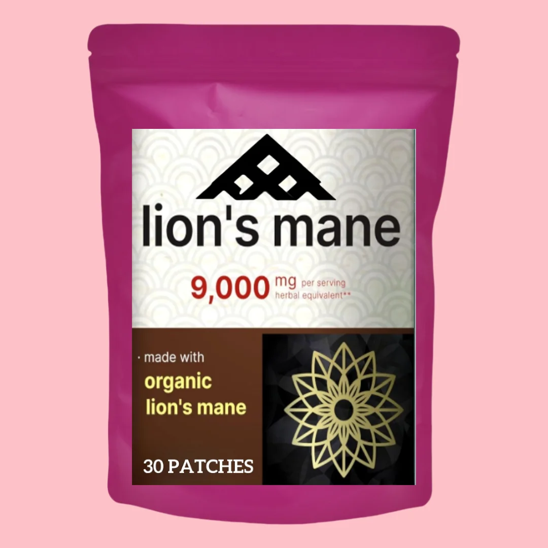

Прозрачные патчи Lion's Mane Mushroom для мозга, памяти и настроения, 30 патчей
