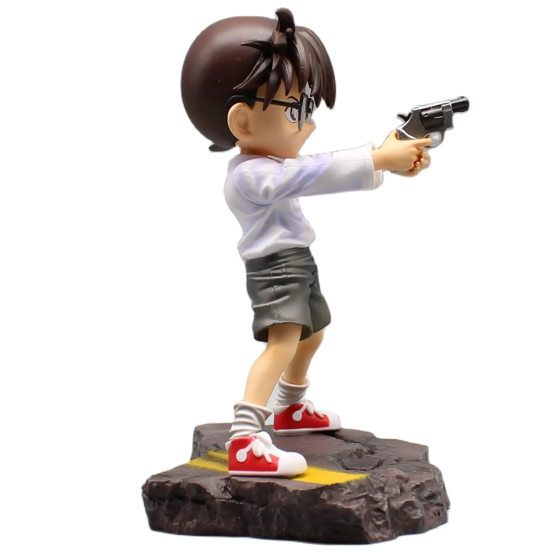 Detective Conan Edogawa figura de animación, estuche cerrado, juego de dibujos animados, modelo de Anime, Kit de garaje Ornamental, adornos de decoración, 19cm