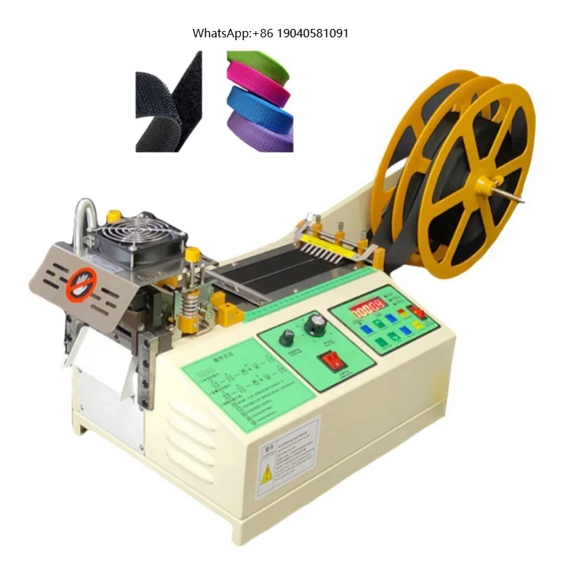 Outlet Store Automatic High Quality Elastic Fabric Tape and Webbing Ribbon Hot Knife Cutting Machine Tape Machine Cutting