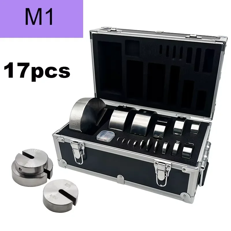 17pcs Set M1 Grade Stainless Steel Added Weight Hanging Weight 100mg~1kg