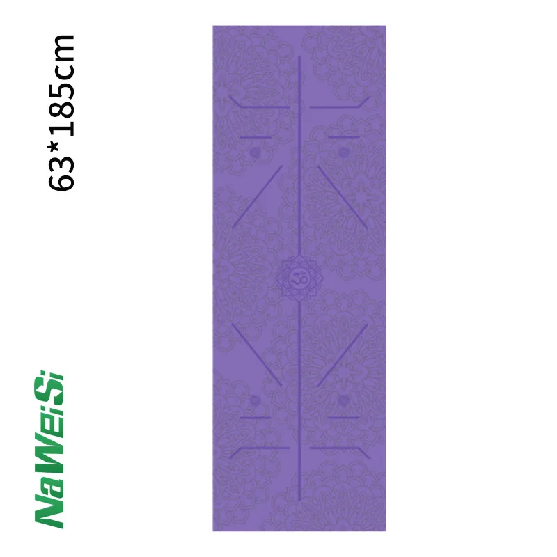 

63x185cm Skin Friendly Yoga Mat Towel Double Microfiber Fleece Colorful Print Soft Breathable Foldable Sweat Lock Fitness Cover