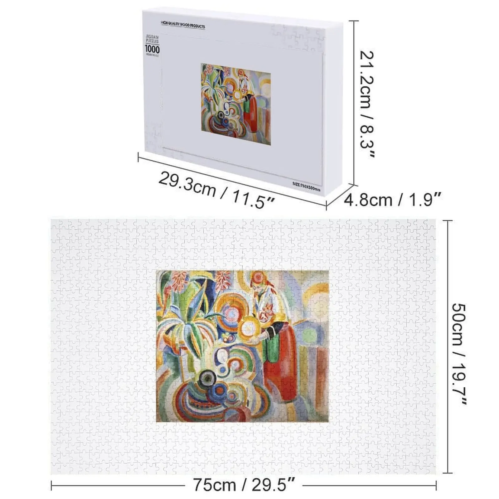 โรเบิร์ต เดลาเนย์ - จิ๊กซอว์รูปผู้หญิงชาวโปรตุเกส จิ๊กซอว์แบบกำหนดเอง ชื่อ ของเล่นไม้ ของเล่นเด็กแบบกำหนดเอง จิ๊กซอว์