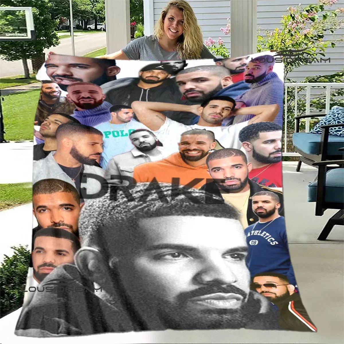 

Rapper Drake 3D Printed blankets Flannel Warm blanket Soft Cozy Blanket Travel Blankets bed linings Birthday Gift