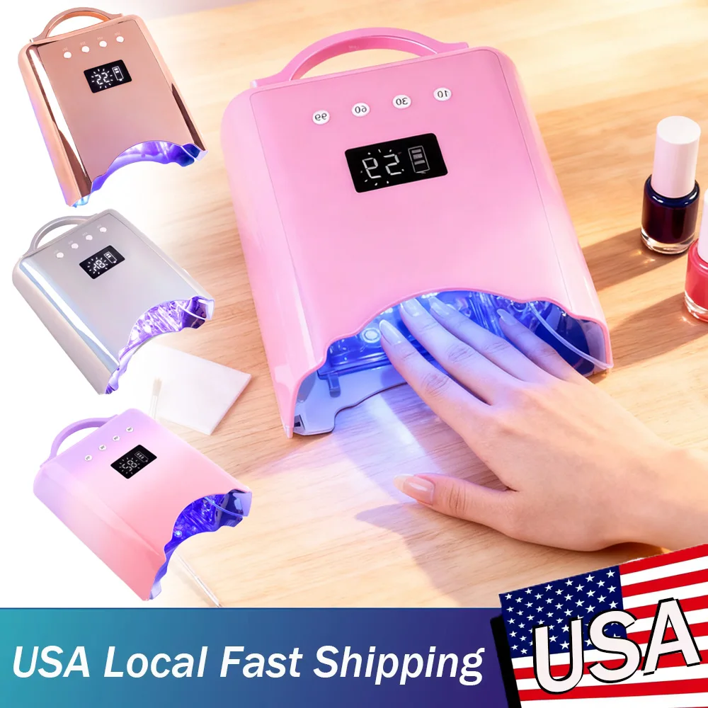 เครื่องอบเล็บไร้สาย Pro Cordless 78W UV LED สำหรับอบเจล ยาทาเล็บ ไฟ LED ไร้สาย สำหรับแต่งหน้า แบตเตอรี่แบบชาร์จได้ เครื่องอบเล็บ