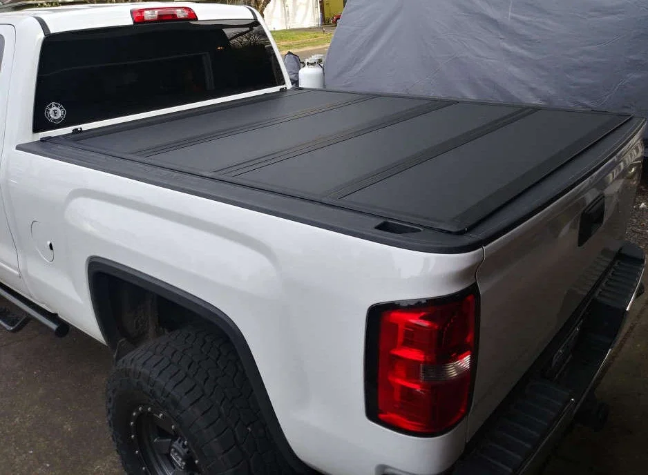 Custom Aluminum Alloy Truck Pickup Parts Hard Type Four-Fold Bed Tonneau Cover Hard Top Four Fold For Toyota Hilux Revo Vigo 4X4