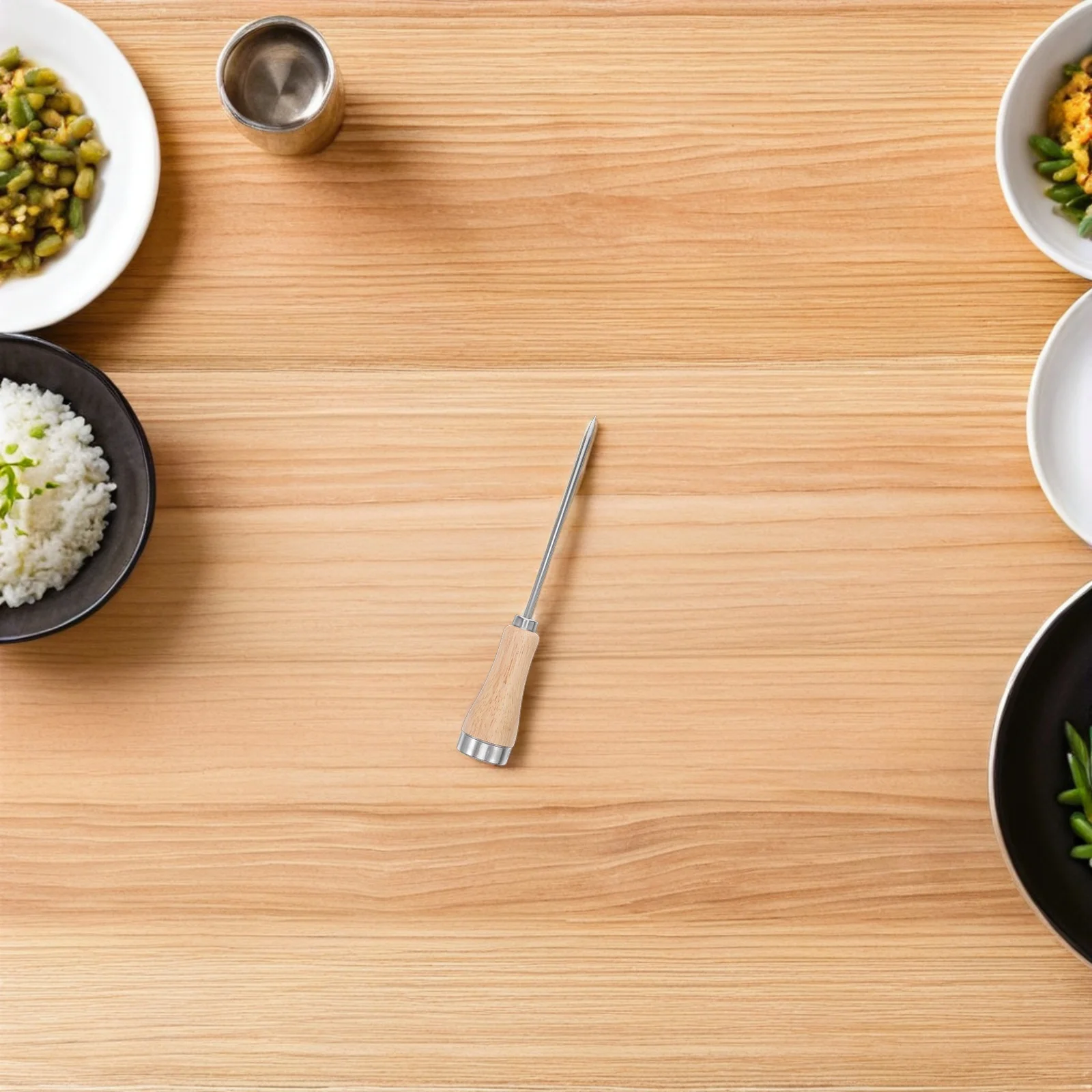 

Ice Pick Stainless Steel Heavy Duty with Wood Handle for Bars Kitchen Freezer Ice Breaking Defrosting Tool Defrosting Scoop