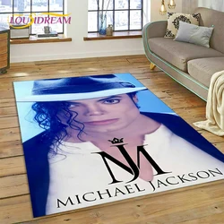 MJ King of Pop 마이클 잭슨 러그 카펫, 거실 침실 홈 데코, 바닥 매트, 소파 도어매트 선물용 미끄럼 방지 장식