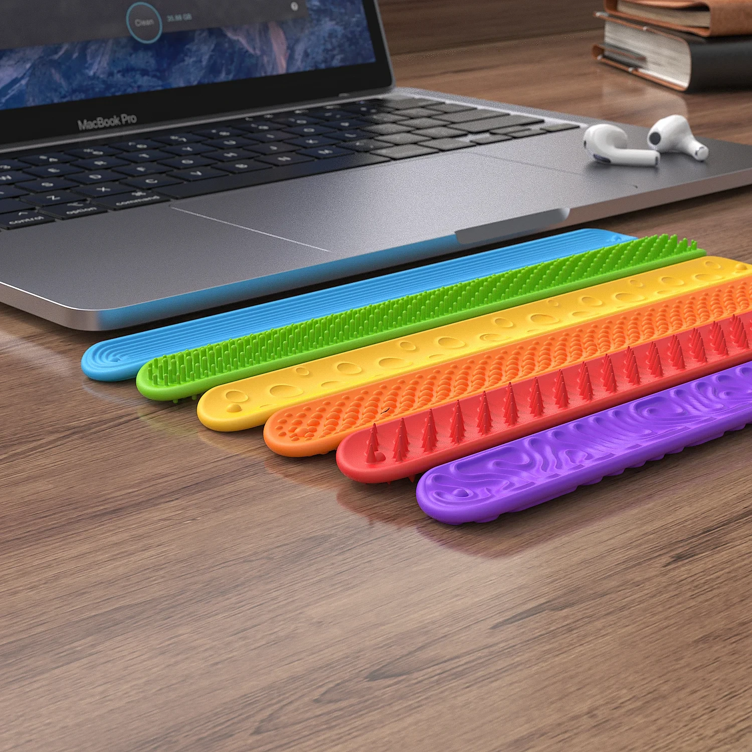 6 pcs Silicone Sensory Fidget Toys Slap Bracelets Textured  Toys For Kids Autism Calming Sensory Toy For Special Needs Fidgets