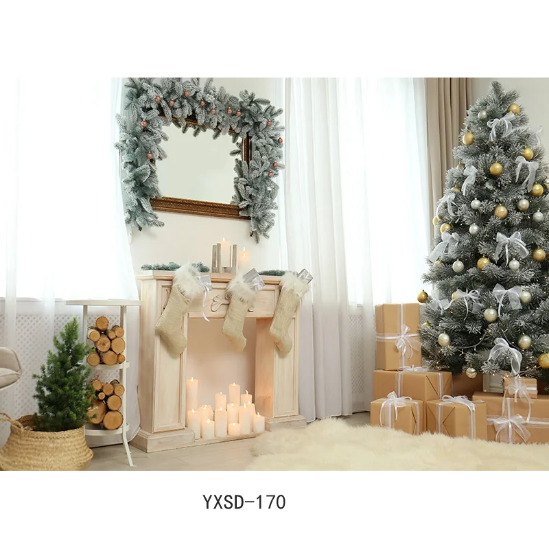 ZHISUXI Vinyl Christmas Day Indoor Photography Background Christmas Tree Backdrops For Photo Studio Props 712 CHM-124