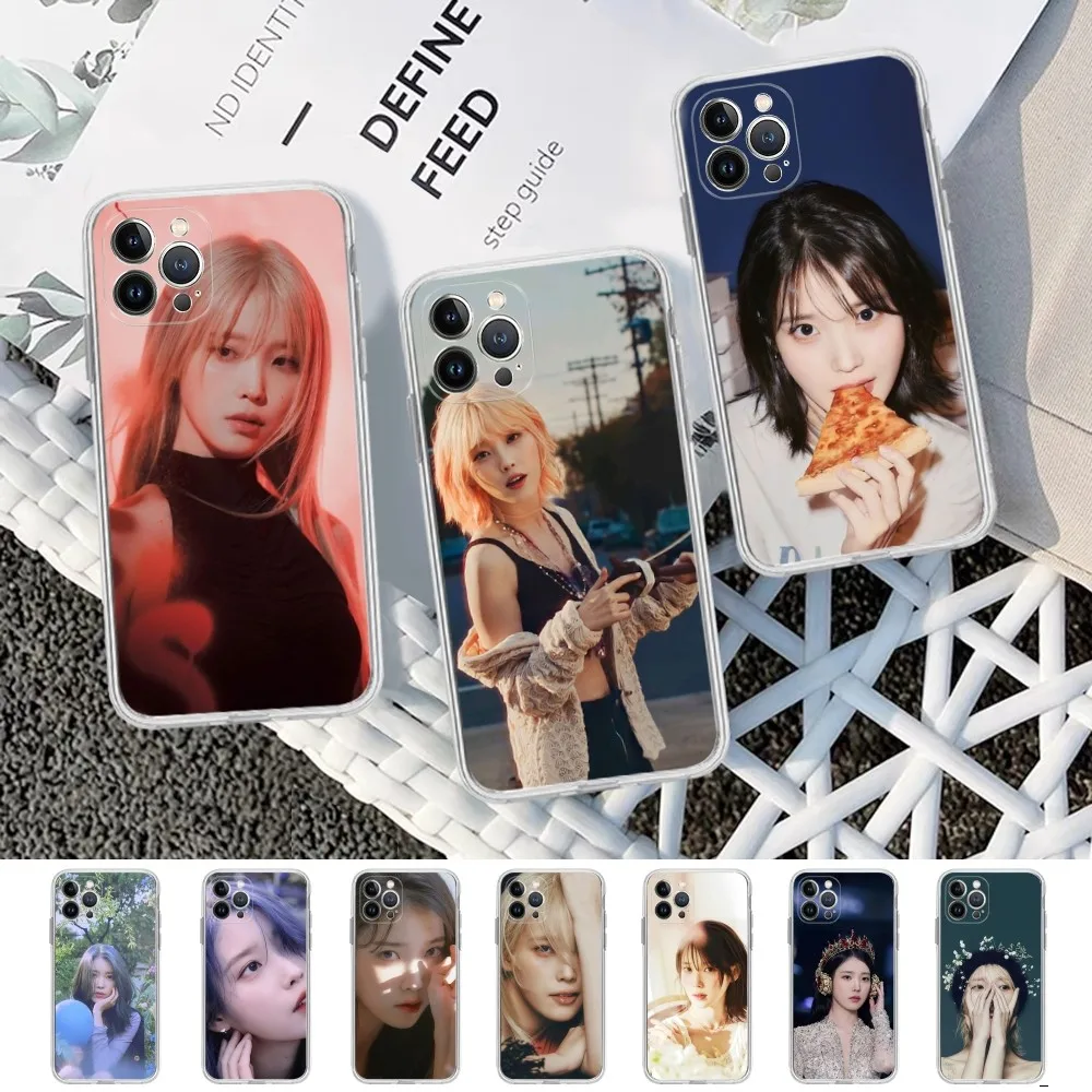 Singer IU Lee Ji Eun Phone Case For IPhone 16 15 14 13 12 Mini 11 Pro XS Max X XR SE 6 7 8 Plus Soft Silicone Cover