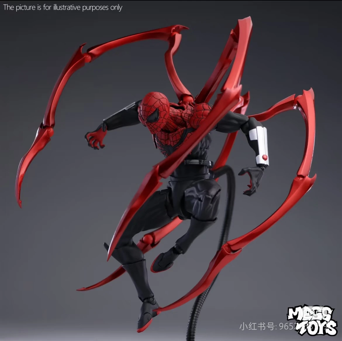 

Joint Mobile Doll Anime Action Figure Mess Toys Black Neighbor Symbiotic Spider Man Venom Battle Suit Model Ornament Collection