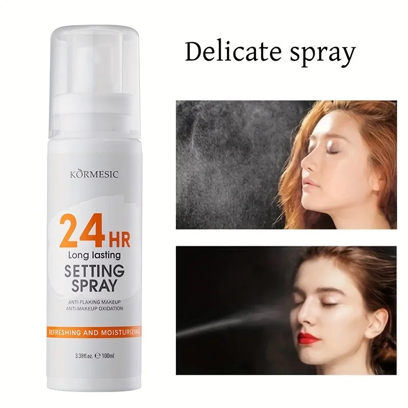 Juego de spray de maquillaje de larga duración, puede pulverizar uniformemente, niebla de agua delicada sin dañar el maquillaje Base, buen efecto de maquillaje
