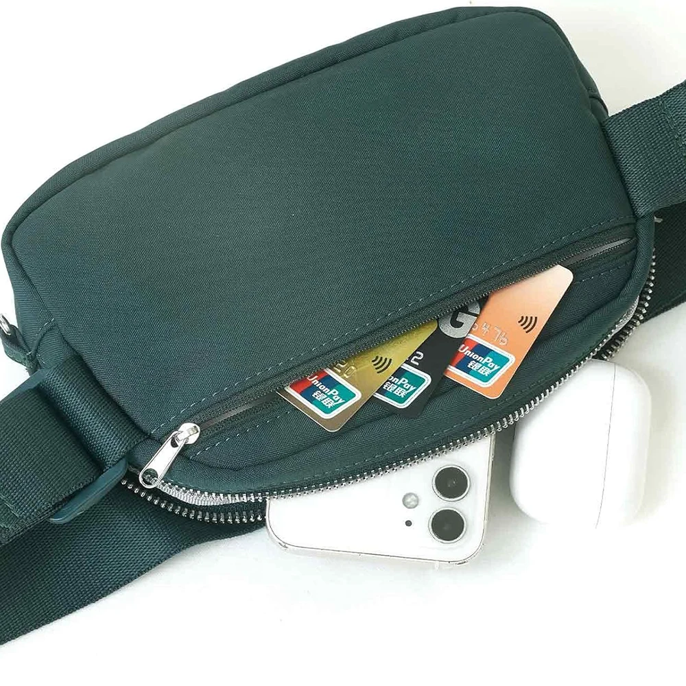Umweltfreundliche Nylon-Gürteltasche Wasserdichte Hüfttasche für Damen Verstellbarer Riemen Crossbody-Taschen Sport-Bauchtaschen Handytasche – Detail 11