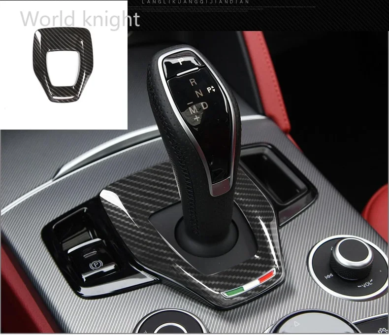 Car styling Center Console Gear Shift Panel Frame Cover Trim ABS Chrome For Alfa Romeo Giulia Stelvio 2020 Interior Accessories