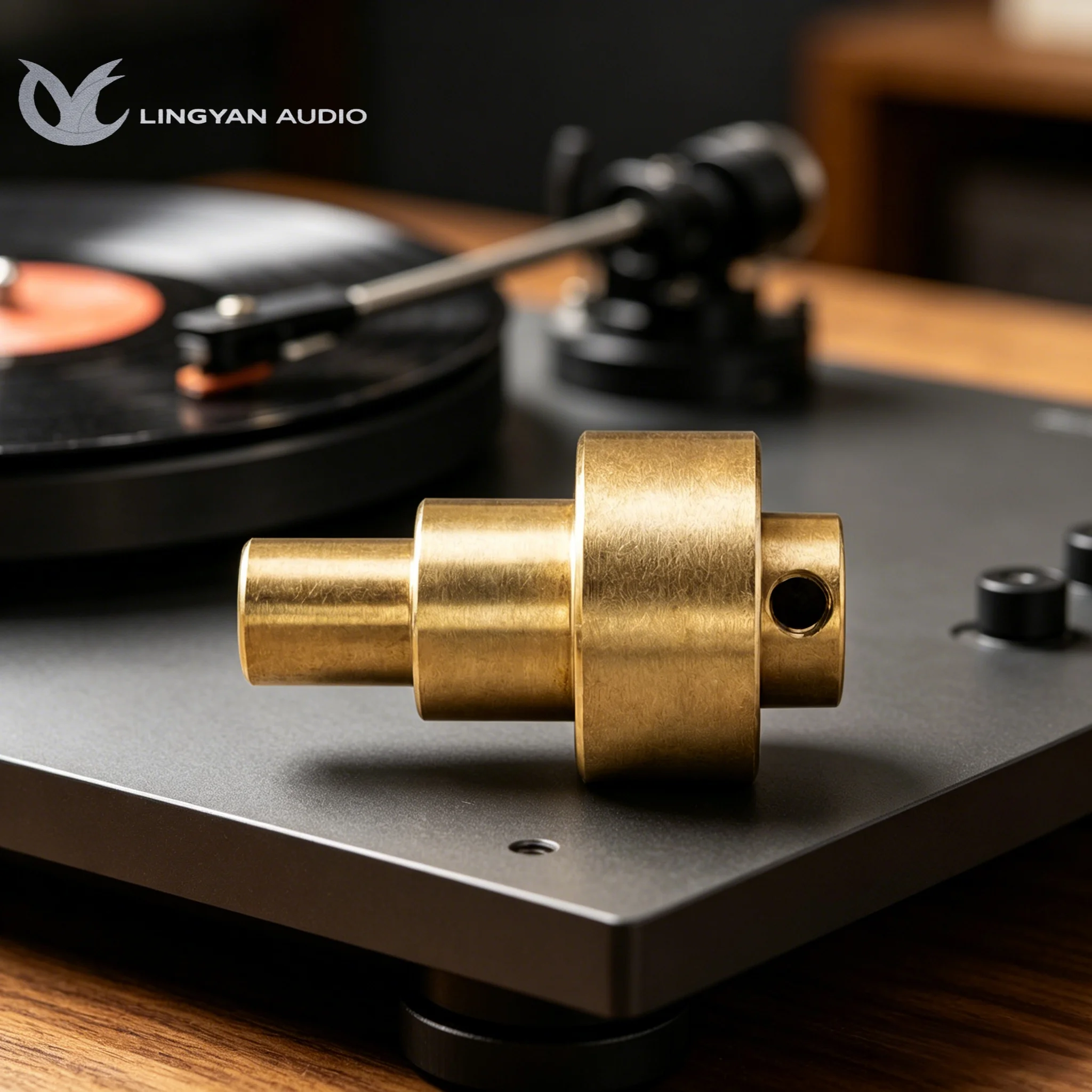 Polea de Motor, Rueda de Accionamiento de CA de 50Hz de Latón Sólido, Repuesto Profesional para Tocadiscos de Vinilo Garrard 301