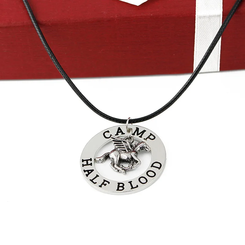 Fashion Jewelry Charm Percy Jackson CAMP HALF Blood Horse Pendant Necklaces Men Women Gifts Steampunk Pendant