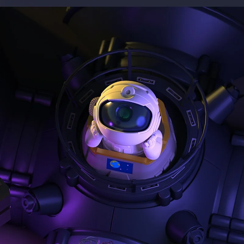โคมไฟฉายท้องฟ้าเต็มไปด้วยดวงดาว โปรเจ็กเตอร์นักบินอวกาศภายนอก แสงโดยรอบ ลําโพง Bluetooth และการควบคุมสีด้วยระยะไกล