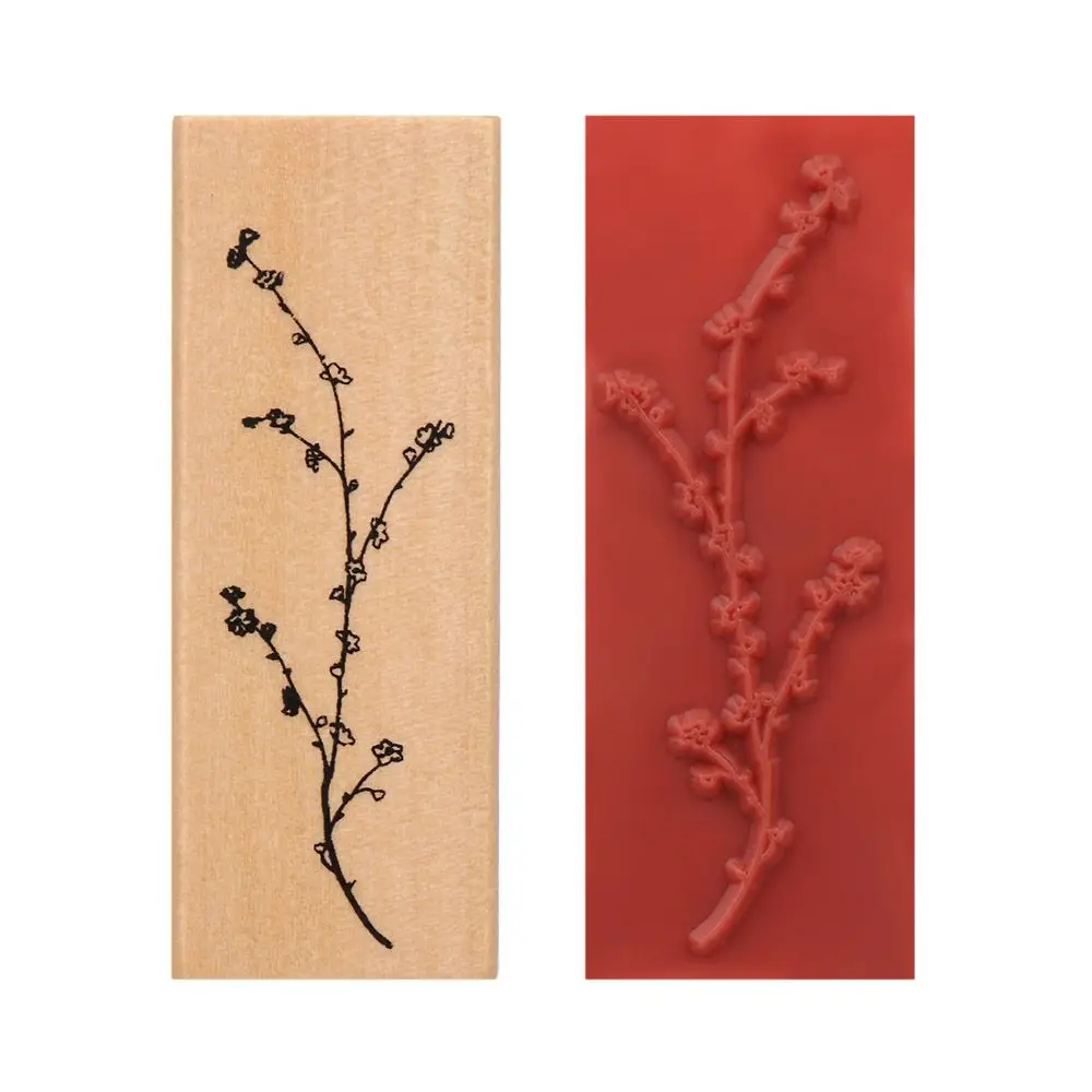 

1PC Crafts standard stamp Home Arts wooden rubber stamps Scrapbooking Vintage grass plants DIY