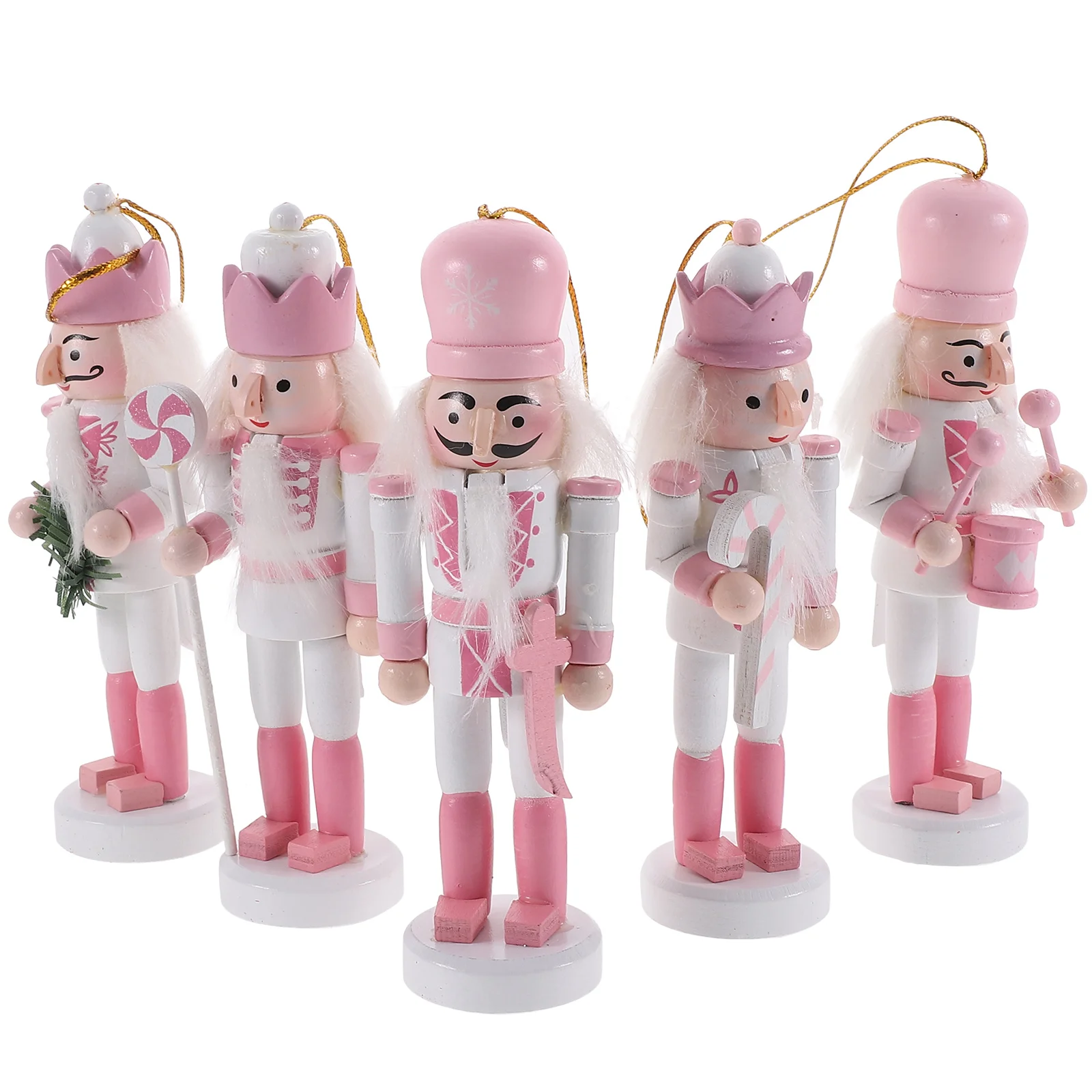 5 Pcs Nut Crackers Christmas Decorations Indoor Hanging Nutcrackers Artificial Tree